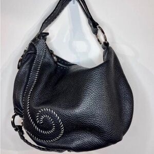 Fendi Stellaria Oyster Shoulder Bag .Limited Edition Brown  Leather Wave Hobo